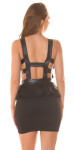 Sexy Club-minidress backless with peplum black