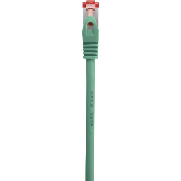 Renkforce RF-5503262 RJ45 sieťové káble, prepojovacie káble CAT 6 S/FTP 10.00 m zelená s ochranou, pozlátené kontakty, samozhášavý 1 ks; RF-5503262
