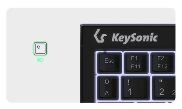 Keysonic KSK-3211ELU čierna / Super Mini klávesnica / Touchpad / USB / LED podsvietenie / DE (60963)