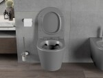 MEXEN - Rico Závesná WC misa vrátane sedátka s slow-slim, duroplast, tmavo šedá mat 30724071