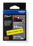 Brother TZe-FX651 žltá / Páska na označenie káblov / čierna tlač / 24 mm / 8 m / flexibilná (TZEFX651)