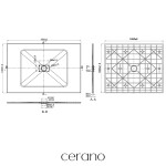 CERANO - Sprchová vanička obdélníková FlexiCut - SMC/minerální kompozit - upravitelná - černá matná - 150x100x3 CER-666121