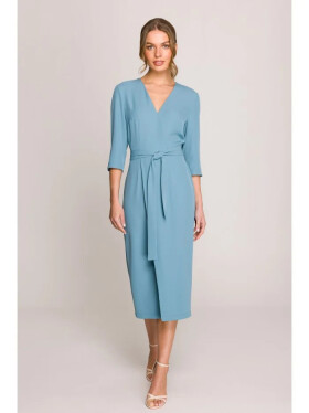 Šaty S396 tyrkysovo modré - Stylove M