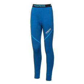 Detské termo spodky Progress MW SDND merino modrý melír 116/122 EUR