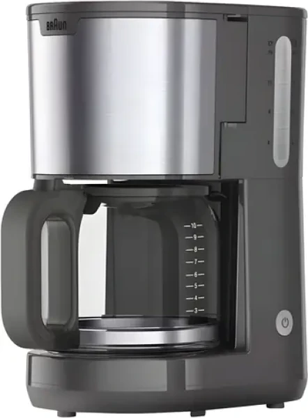 Braun KF 1500 PurShine šedá/nerez / Kávovar na prekvapkávanú kávu / 1000 W / 10 šálok / aróma karafa (0X13211092)