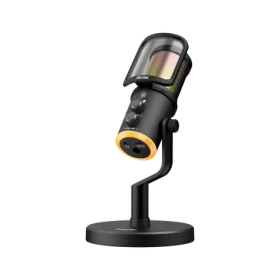Genius MIC-S400U čierna / Streamovací mikrofón / USB-C / Kardioidné / RGB (31700002400)