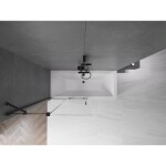 MEXEN/S - Velar Dvojkrídlová posuvná vaňová zástena 100 x 150, transparent, čierna 896-100-000-01-70