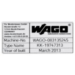 WAGO 210-802 210-802 etikety pre termotransferovou tlačiareň Potlačiteľná plocha: 70 x 33 mm strieborná Počet markerov: 500 500 ks; 210-802