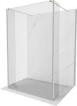 MEXEN/S - Kioto Sprchová zástena WALK-IN voľne stojaca 115 x 30 x 30, transparent, nikel kartáčovaná 800-115-030-222-97-00-030