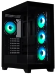 Bitfenix CETO čierna / Midi Tower / ATX / 4X 120mm ARGB / 2x USB 3.0 / USB-C / bez zdroja / tvrdené sklo (BFC-CET-500-KKGSK-4A)