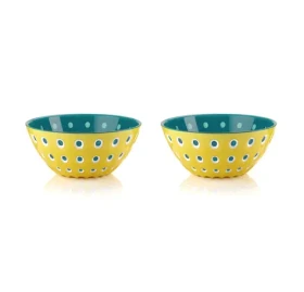 Guzzini LE MURRINE žltá, biela, tyrkysová / Sada misiek / 2 ks / O 12,5 cm / akrylát (279412225)