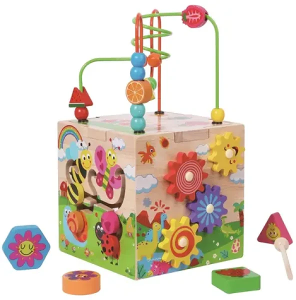 2Kids Toys Motorická kocka s labyrintom Veselé zvieratká