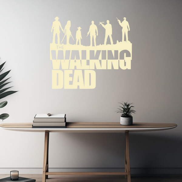 Veselá Stena Samolepka The Walking Dead Farba: béžová, Veľkosť: 60 x 53 cm