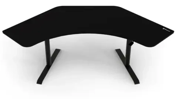 Arozzi ARENA ANGELO Pure Black / Herný stôl / rohový / čierny / D: 225cm / Š: 102cm / V: 71cm-81cm (ARENA-ANGELO-PBK)