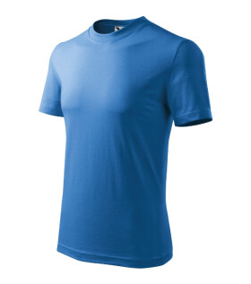 Ťažké unisex tričko azúrovo modré S