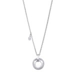 Lotus Style Elegantný oceľový náhrdelník so zirkónmi Woman Basic LS2176-1 / 1