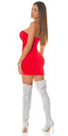 Sexy Koucla Bandeau Minidress with glitter red Einheitsgroesse