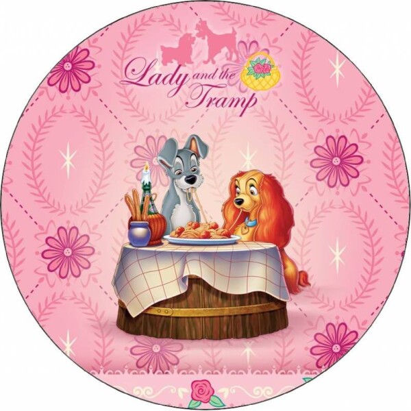 Jedlý papier Lady a tramp pri stole 19,5 cm - Pictu Hap - Pictu Hap