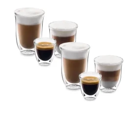 DeLonghi Sada pohárov 6ks / 2x espresso / 2x cappuccino / 2x latte macchiato (8004399329973)
