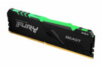 Kingston FURY Beast RGB 8GB (1x 8GB) DDR4 2666MHz / CL16 / DIMM / 1.2V / Non-ECC / Un-Registered (KF426C16BBA/8)