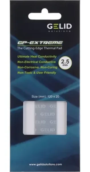 Gelid GP-Extreme TP-GP05-F / Teplovodivá podložka / 120 x 20 x 2,5 mm (TP-GP05-F)