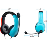 PDP Wired Stereo Gaming Headset LVL40 Blue/Red (Switch)