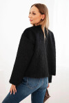 Dámska kožušinová bunda bez zapínania čierna UNI