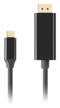 Lanberg CA-CMDP-10CU-0010-BK čierna / Kábel USB-C na DisplayPort / 1 m / DisplayPort 1.2 / 4K 60Hz (CA-CMDP-10CU-0010-BK)