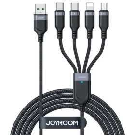 Joyroom Multi-Use Series S-A18 4in1 kábel USB-A - USB-C / USB-C / Lightning / micro-USB 1.2m čierna (6956116709006)