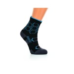 Little Shoes Ponožky šport hexagon kids bf black turquoise, 2 páry Veľkosť ponožiek: 35-38 EU EUR