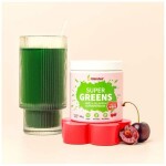 BLENDEA Supergreens prášok s príchuťou višňa 90 g