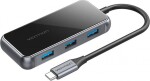 Vention Adapter 5w1 Vention TFBHB Hub USB-C do HDMI 4K@60Hz, 3x USB 3.0, PD (Sivý)