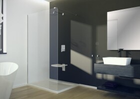 BESCO - Walk-in sprchovací kút AVEO - FARBA rámu - Chróm / Leštený hliník (ALU), Pevná stena - Bez pevnej steny, Rozmer A - 120, Rozmer C - 195, Výplň - Číre bezpečnostné sklo - 8 mm BCAVEO120