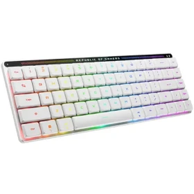 Asus ROG Falchion Low Profile biela / Bezdrôtová herná klávesnica / mechanická / RX Low Profile / RGB / BT amp; RF amp; USB (90MP03EC-BKDA10)