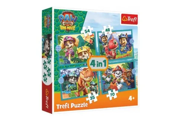 Trefl Puzzle Tlapková patrola Dino Movie 4v1