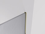CERANO - Sprchová zástena Walk-in Crystal TL/P - 8 mm - bezvzperový systém - zlatá, ryhované sklo - 150x60x200 CER-8050BD5811
