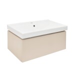 Kúpeľňová skrinka s umývadlom SAT Feel 80x30x46 cm pieskovo béžová mat SATFEEL80BEU1 SATFEEL80BEU1