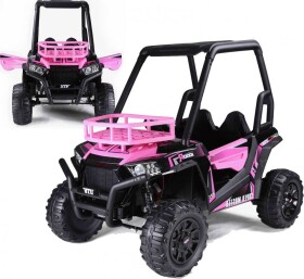 Lean Toys elektrická bugina JS360 1 nelakovaná 2020 motor 2x45W batéria 24V7Ah růžová