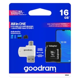 Goodram All-In-One microSDHC 16GB + čítačka / Class 10 / UHS-I U1 (M1A4-0160R12)