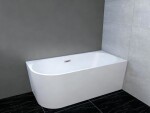 HOPA - Voľne stojaca vaňa AVITA NEW biela, so štrbinovým prepadom - Farba sifónu - Chróm, Rozmer vane - 170 × 80 cm, Spôsob prevedenia - Pravé VANAVN170P