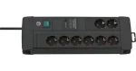 Brennenstuhl Premium-Line čierna / Prepäťová ochrana / 8 zásuviek / 3 m kábel / 60 000 A / IP20 (1256000678)