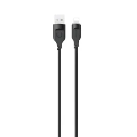 USAMS SJ565 Lithe čierna / Dátový kábel / Lightning - USB-C / 1.2m / 2.4A (SJ565USB01)