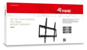 Equip / Nástenný držiak TV / 32-55" / náklon / VESA 200x200-400x400 mm / nosnosť 35 kg (650311)