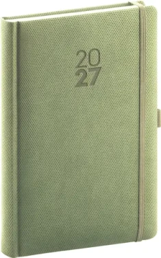 NOTIQUE Denný diár Diamante 2027 olivový / 15 x 21 cm