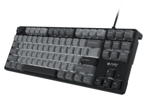Fury Kanabo K2 čierno-šedá / Mechanická herná klávesnica / US layout / USB / LED podsvietenie / 80% (NFU-2386)