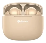 Denver TWE-48 krémové / bezdrôtové slúchadlá s mikrofónom / Bluetooth 5.3 / až 6 hodiny / nabíjacie púzdro (dtwe48nu)
