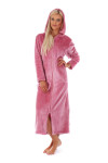 Dámsky župan Siena s kapucňou na zips 3656 Old Pink - Vestis S