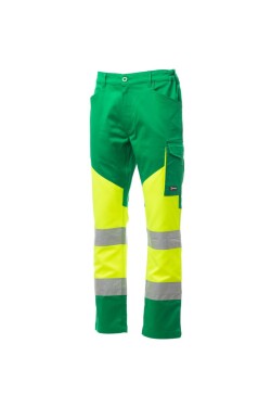 Reflexné pracovné nohavice Payper WORKING Farba: Žltá Fluo/ Zelená, Veľkosť: 2XL (S00350P09501020XXL)