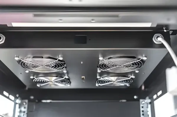 Digitus 19" čierna / Vetracia jednotka / 4 ventilátory / termostat / pre Unique, Dynamic (DN-19 FAN-4-B-N)