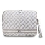 DKNY PU Leather Checkered Pattern and Stripe Obal na Notebook 15/16" béžová (57983120013)